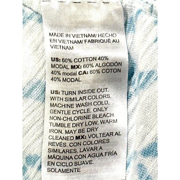 Chicos Button Back Slub Tee Blouse Soft Cotton Blend  Scoop Neck Elbow Sleeve 1 - Picture 5 of 9